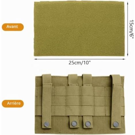 Plate-forme Tactique de Montage Multiple, Plaque Tactique Molle, Panneau de Fixation à Crochet et Boucle, Plaquette de Fixation Militaire Portable, pour Badges de Sac à Dos, Tampons et Patchs (1/5)