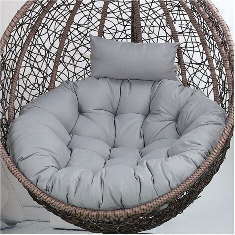 BUNTHAUS Coussin pour Chaise Suspendue, Coussin de Panier Suspendu Extérieur, Coussin de Remplacement pour Chaise Suspendue, Coussin de Siège pour Chaise Suspendue (Color : Grey, Size : 105size (diam (1/4)