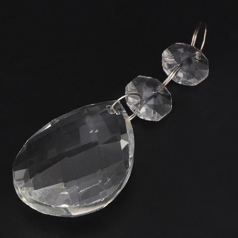 1 Suspension en Cristal Transparent en Verre, Déco Artisanale, Accessoire de Bricolage, Lot de 1, Teinte 6 (1/5)