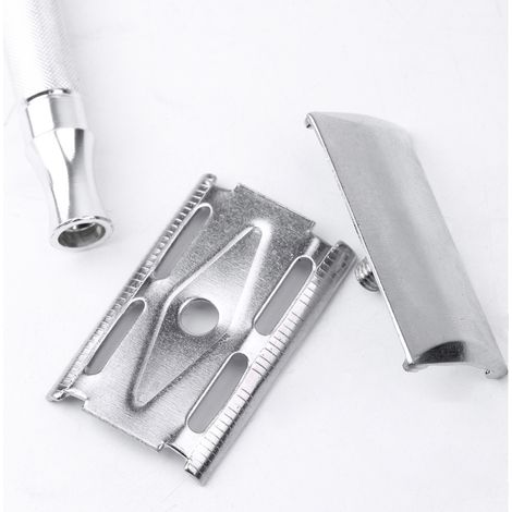 Doppelseitiger Metall-Sicherheitsrasierer, traditioneller Herrenrasierer, manueller Bartrasierer