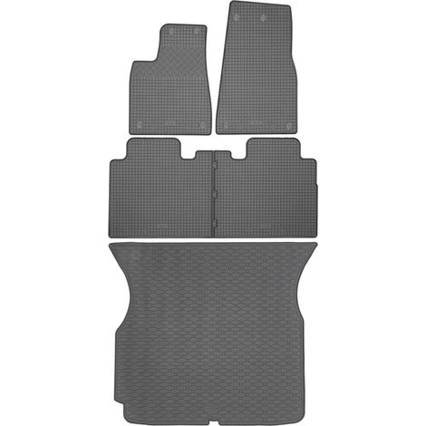 Juego de alfombrillas de goma para coche y alfombrilla para maletero para Tesla X Crossover (del 18 de octubre de 2016 al 12 de diciembre de 2020).