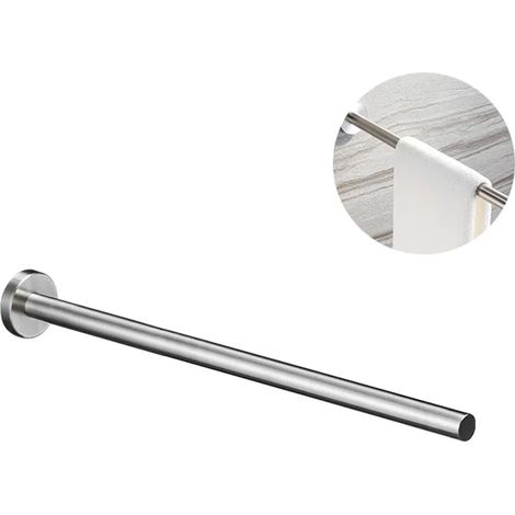 Soporte de toalla doble brazo de acero inoxidable, montaje en pared, barra de toalla de baño 40 cm (1/4)