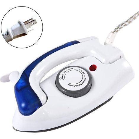 Fer à Repasser Mini - Fer à Vapeur Portable - Fer à Repasser à Main - Plaque Semelle Antiadhésive - Vapeur et Repassage Sec - 700 W - 80 ml - 1 Pièce (1/5)