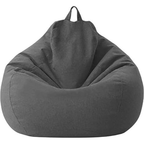 Fauteuil de Pouf Poire Classique d’intérieur et d’extérieur, Pouf sans Remplissage,Grand,Housse Adulte et Enfants (XL Gris Clair) (1/5)
