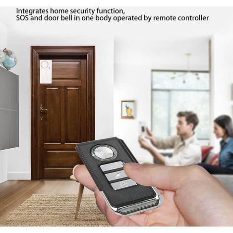 Jeu de 2 contacts magnétiques de porte et fenêtre, détecteur sans fil avec télécommande, interrupteur d'alarme, capteur de sécurité pour maison. (1/5)