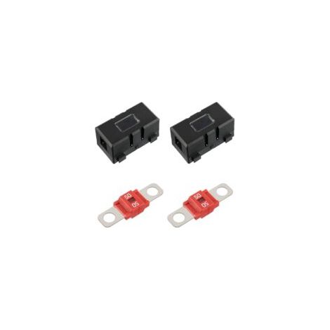 Lot de 2 ANS Porte Fusibles de Voiture et 2 Fusibles Midi Boulonnés à Courant élevé 50A pour Voitures, Camions, Véhicules  - Crezuo