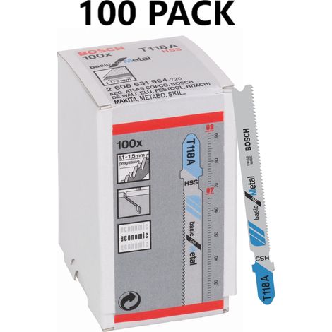 BOSCH T118A (100 PACK) (pkt of 100) Basic for metal 92mm