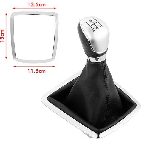 Convient pour Ford Focus — Pommeau de levier de vitesses — Soufflet de levier de vitesses grand format — Accessoire compatible avec le levier de vitesses (5 vitesses) (1/5)