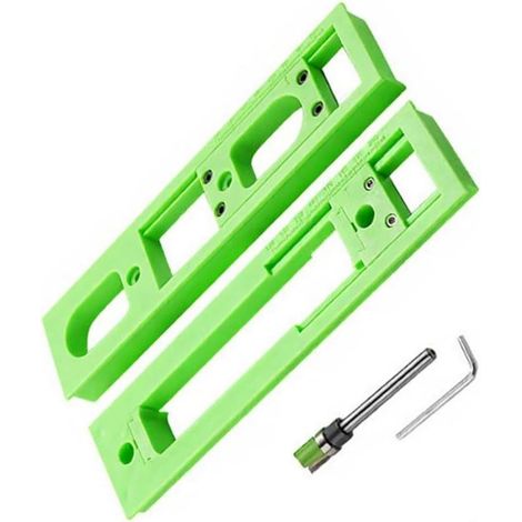 Gabarit de rainurage de charpentier robuste pour charnières dissimulées de 28 mm, guide de gabarit de défonceuse avec outil de précision d'alignement à réglage rapide (1/5)