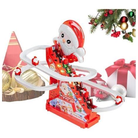 Weihnachtsmannspielzeug mit musikalischer Lichtdekoration und einer animierten Rutsche. Perfekt. (1/5)