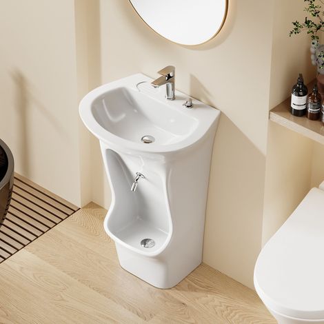 DILECI - Lavabo d'ablutions Méca - Bassin Lavage des pieds Wudu Blanc