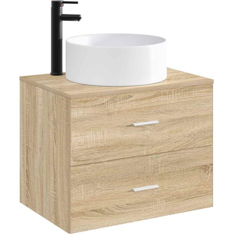 vidaXL Bathroom Wash Basin Matte Black 40.5 x 40.5 x 15.5 cm Metal