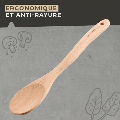 Cuillère De Cuisine En Bois - FSC Certifié - Pour Poêles Et Casseroles - 30 X 6,5 Cm - 1 Pièce (1/5)