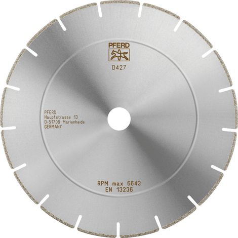 PFERD TOOLS Diamant-Trennscheibe D1A1R 230x2,5x22,23 mm D427 (grob) segmentiert für GFK/CFK