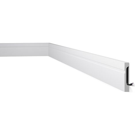 Plinthe NMC FD11 WALLSTYL Noel Marquet Profil de décoration design intemporel classique blanc 2 m