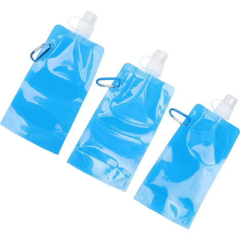 700 ml blaue, faltbare Wasserflasche, BPA-frei, aus weichem PE, multifunktional für Reisen, Camping und Outdoor-Aktivitäten (1/5)