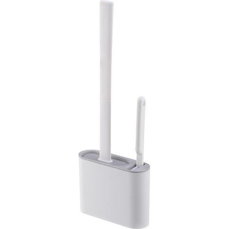 Toilet brush and brush holder set, everyday bathroom accessories, with storage box, wall-mounted. (1/5)
