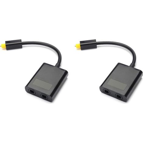 Adaptateur de câble répartiteur audio numérique à fibre optique double port (2 entrées, 2 sorties) (1/5)