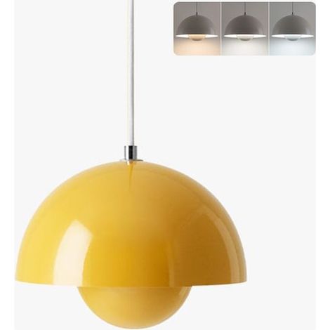 LED-Kronleuchter, moderne Pendelleuchte mit Leuchtmittel, 3 Farbtemperaturen 3000-5000K, φ 23 cm (gelb) (1/5)