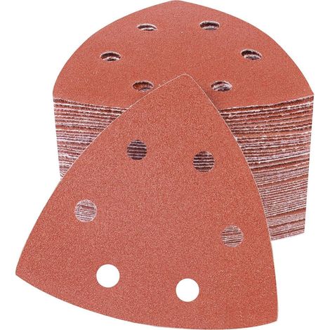 Schleifpapier Dreieck 120 Körnung 100 Stück Klett für Deltaschleifer 93mm (1/5)