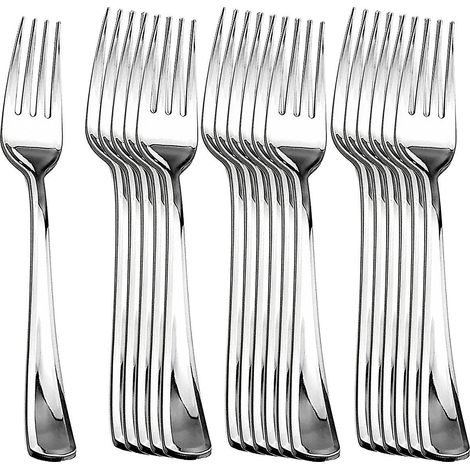 18-teiliges Kunststoff-Besteckset mit Gabeln, minimalistisches Einweggeschirr-Set, Geschirrset für Partys und Hochzeiten