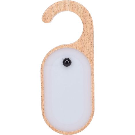 Türknauflampe aus Holz mit LED-Aufladung, Bewegungssensor, Nachrichtentafel, Nachtlicht, Aufkleber und Stift für Eingangsbereiche und Schlafzimmer (1/5)