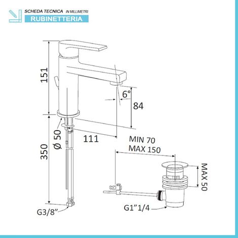Set miscelatori lavabo bidet e doccia incasso spazzolato Mariani Artic (1/5)