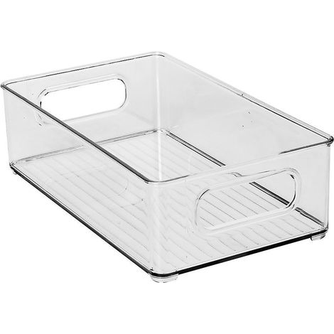 2 X 25,7cm X 15cm X 7,5cm Bacs De Rangement Transparents Pour Placard/cuisine, Grand Compartiment Rfrigrateur En Plastique (1/5)