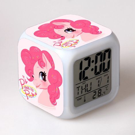 Réveil numérique Licorne Fille, Cube LED LCD Lumineux (1/5)