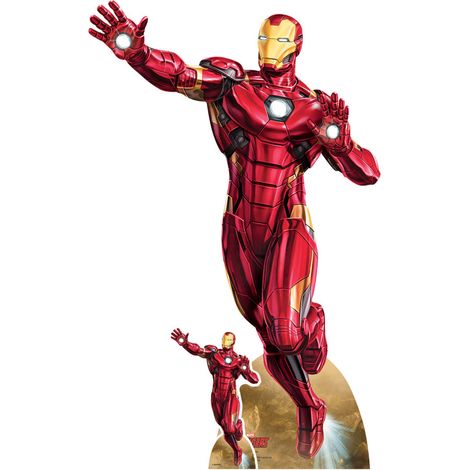 Figurine en carton Mini Iron Man en décollage – Marvel Avengers - Haut 94 cm (1/5)