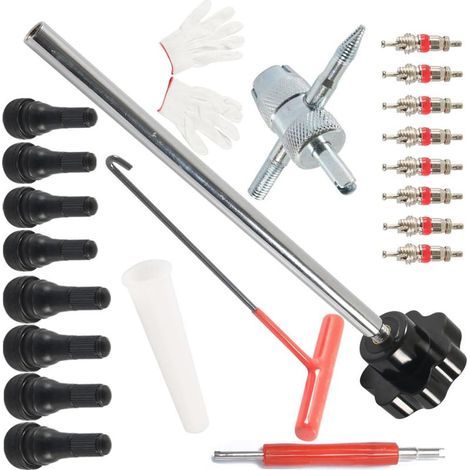 Kit d'outils pour valve de pneu à changement rapide. compatible avec voitures. quads et camions. (1/5)