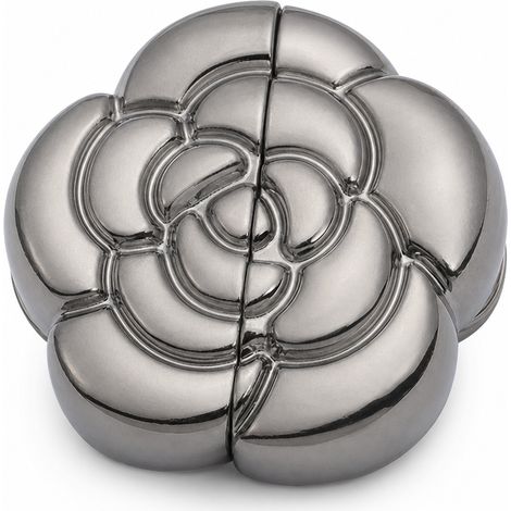 Attache rideau magnétique camélia gris pour salon et chambre (1/5)