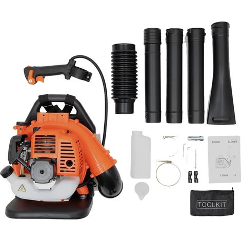 Souffleur de feuilles, 1250W de puissance, moteur de 42,7CC, vitesse de 7000tr/min, réservoir de carburant de 1,2L, poids de 8,65 kg (1/5)