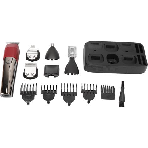 Tondeuse à barbe électrique 6 en 1 sans fil, tondeuse à cheveux professionnelle étanche, kit de soin capillaire pour hommes (1/5)