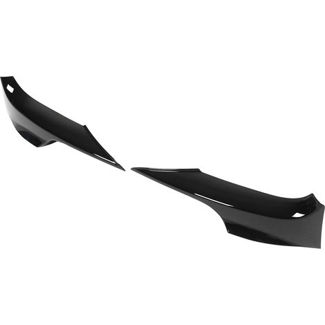 Lèvres de pare-chocs avant, ailerons d'angle, séparateurs, protection de pare-chocs inférieur pour BMW Série 3 E92 M Sport Coupé 2006-2010, noir brillant (1/5)
