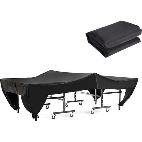 Housse Table Ping-Pong, Housse De Table De Tennis De Table, ImperméAble, Contre Neige Pluie UV pour Intérieur Et Extérieur, 280 x 153 x 73cm (1/4)