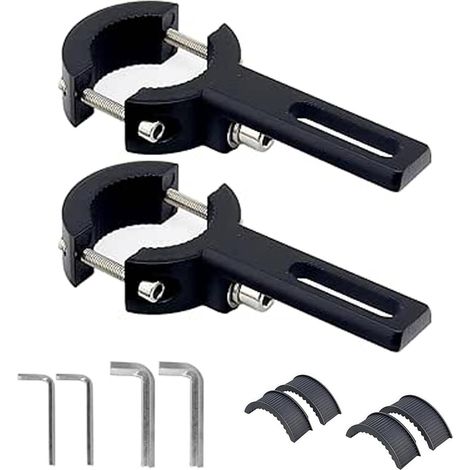 Lot de 2 Support de Phare moto Réglable 16–40 mm, Supports Universel de Phares Avants pour Phares moto, Fourche et Pare‑chocs, Adaptées pour feux Antibrouillard (1/5)