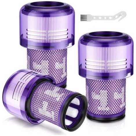Confezione da 3 filtri HEPA per Dyson V12 Detect Slim Absolute, accessori di ricambio per filtri V12, ricambi lavabili, accessori per aspirapolvere Dyson, filtro V12 971517-01 (1/4)