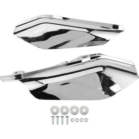 2 pièces déflecteur d'air moto, pare-chaleur latéral milieu cadre, compatibles Touring et Trike 2009-2018, chrome. (1/5)