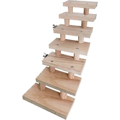 Pont échelle pour furet, écureuil, hamster, rat, petits animaux - Jouets à ronger pour hamster, 7 échelons, accessoire de cage.