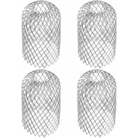 4 Pieces Gutter Covers for Approximately Gutter Filters Gutter Screen Mesh Stop Leaf Cover Strainer Leaf Guard Gutter Cover Stainless Steel 6.69 x 3.15 Inches (1/5)