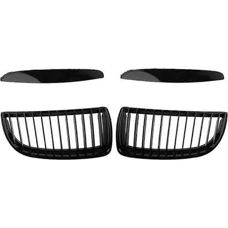 Frontstoßstangengrill, einreihig, modifizierter Grill für BMW 3er E90 E91 (2005–2009), glänzend schwarz (1/5)
