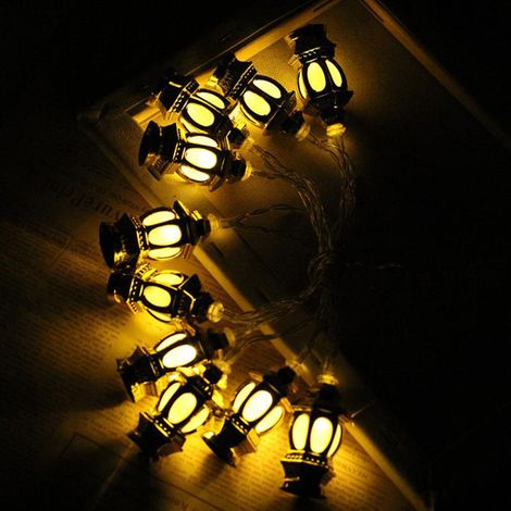 Guirlande Lumineuse LED Ramadan Étoile et Croissant Lune Décoration Fête Islamique (1/5)
