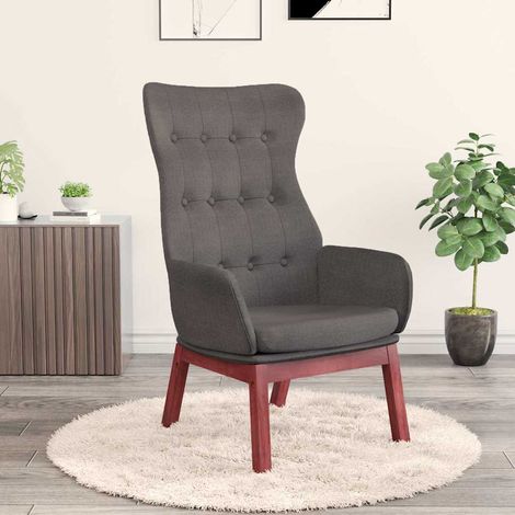 Chaise de relaxation Fauteuil relax - Gris foncé Tissu BonneVie-60708 (1/5)