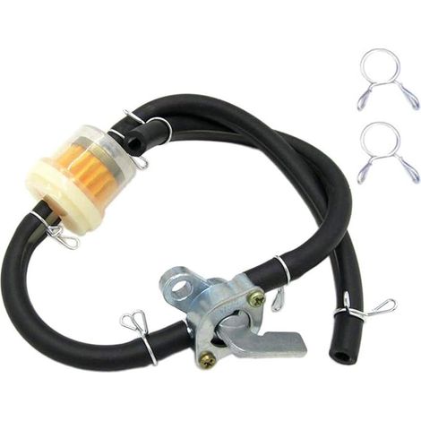 Robinet Universel Robinet Petcock Interrupteur d'essence Filtre à Carburant Ligne de Tuyau d'essence pour 50 70 90110125 150cc ATV, pièce de Rechange de Moteur de générateur de gaz