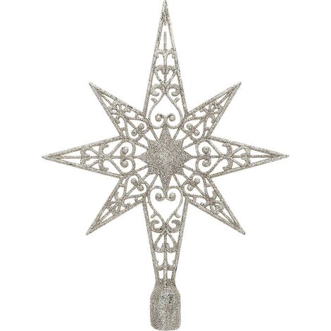 Étoile de Noël pour sapin, décoration de fête de Noël, ornement pour la maison-25X18X2CM (1/2)