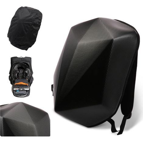 Motorrad Rucksack Hartschale 30L Kohlefaser wasserdicht für Motorrad & Outdoor (1/5)