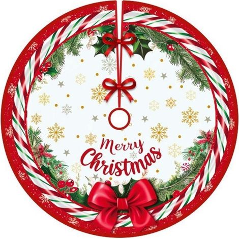 Weihnachtsbaumrock, Vintage-Weihnachtsbaumfuß-Schürze, 90 cm Durchmesser (1/5)