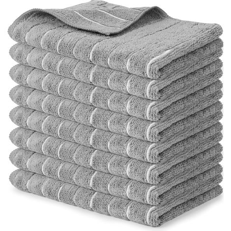 Solvant Lot de 8 Torchon Cuisine Microfibre 65 X 45 cm, Torchons de Cuisine Super Absorbants et Robustes,Torchon Vaisselle (1/5)