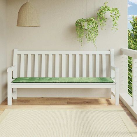 Gartenbank-Auflage Blattmuster 200x50x3 cm Stoff vidaXL